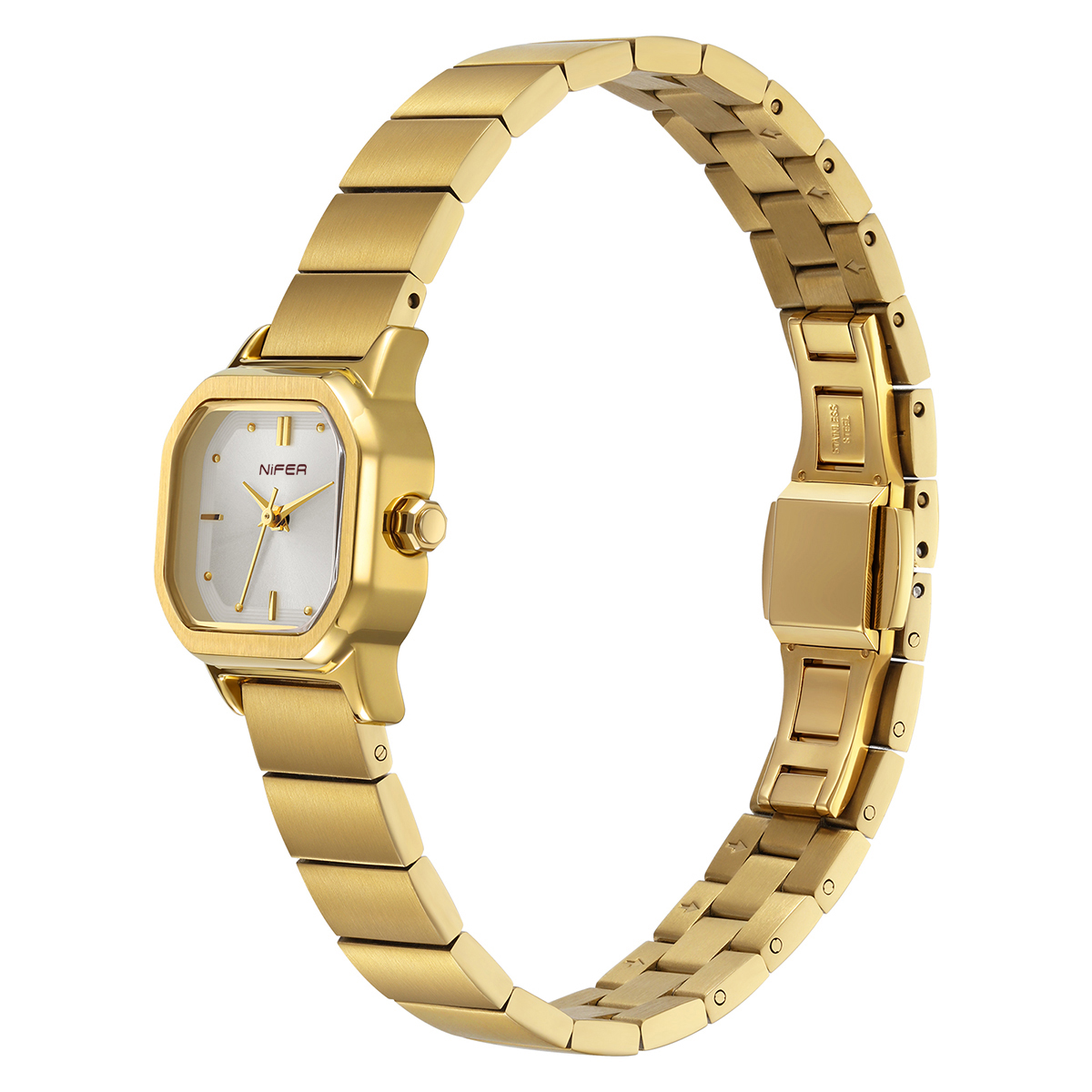 Relógios pequenos de luxo para mulheres minimalista ultrafino pulseira de moda relógio de aço inoxidável 6