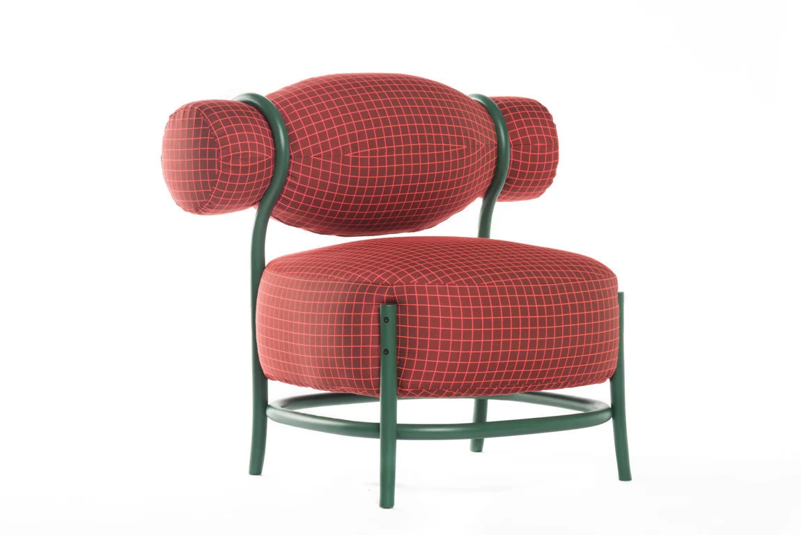 Nordic single lazy sofa luxury thousand bird lattice living room bedroom lazy single chair 1