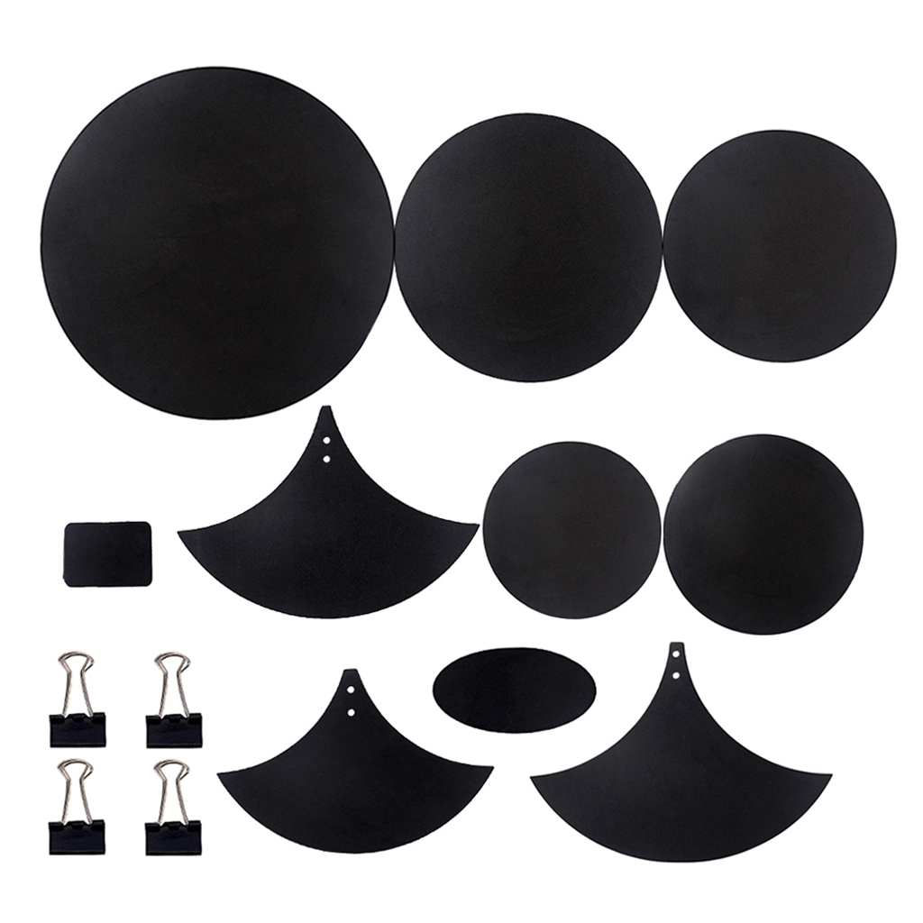 Cymbal Drum Mute Pads Drum Mute Pad Mat Drum Head Pad & Sound Off Blocks Belt Mat for Drum Practice Σετ μαξιλαριών σίγασης Drum Silencer Alnicov 1
