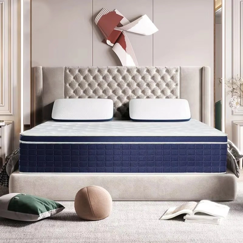 Order home mattresses natural latex modern king size bed memory foam latex pocket spring mattresses JN-S063 1
