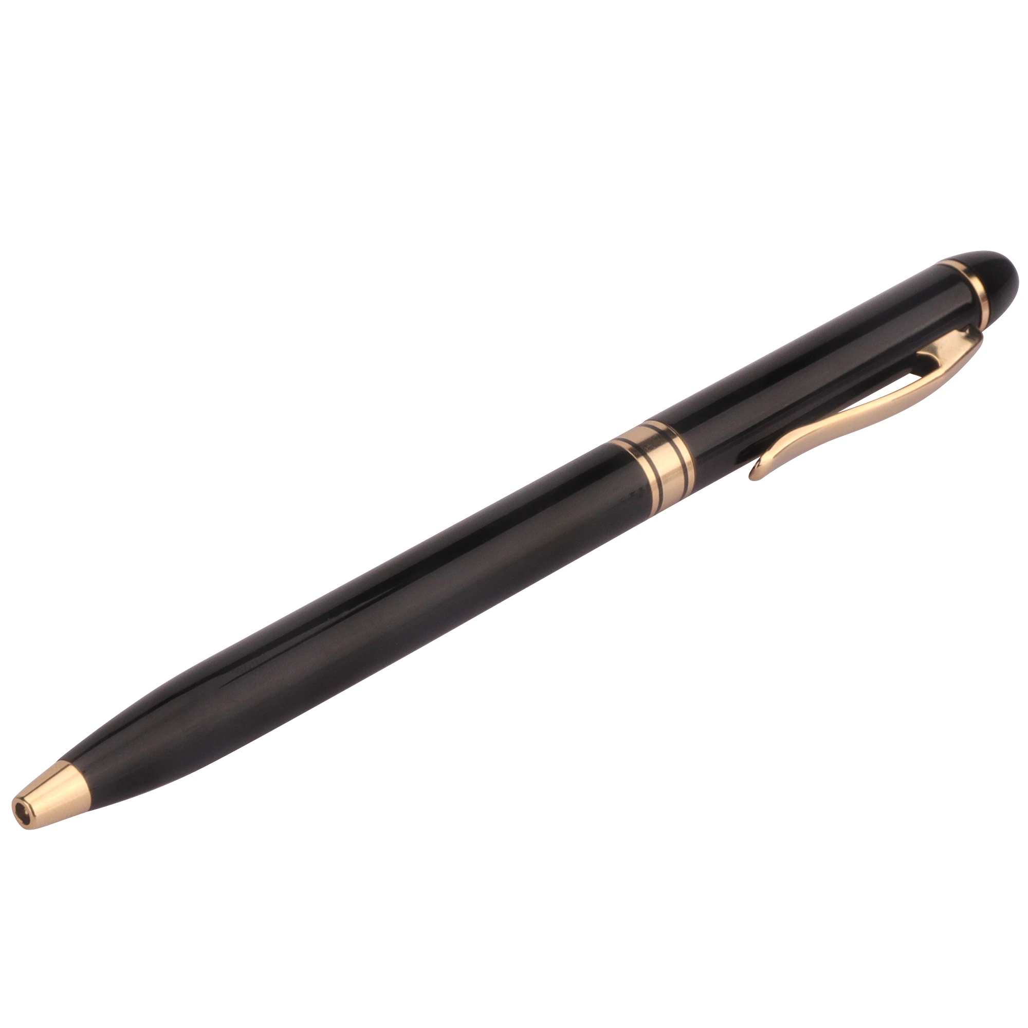 Metal Pen Factory Direct Wholesale High Quality Black Color Ballpoint Pen With Gold Trims 1