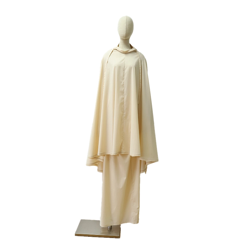 Muslim Women's Full Cover Two Pieces Long Hijab Thobe Abaya Set 1