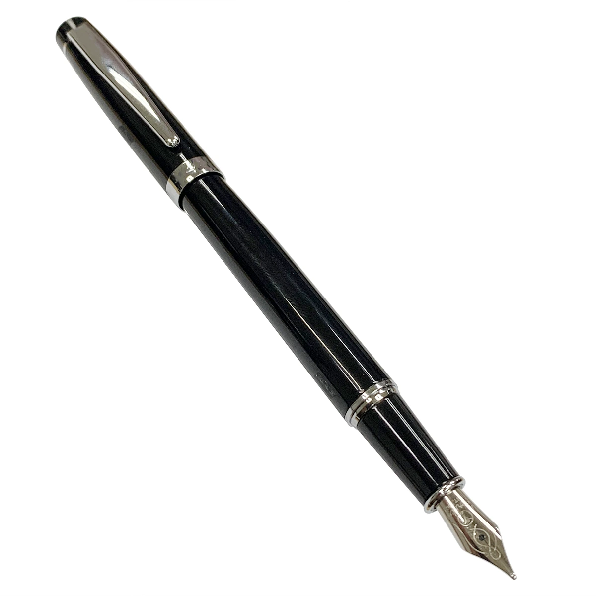 Szumao Black Lacquering Chrome Plated Gift Fountain Pen High Quality Luxury Metal Fountain Pen 1