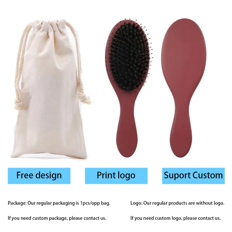 Bamboo Eco Friendly Hair Brush Personalized Wood 7