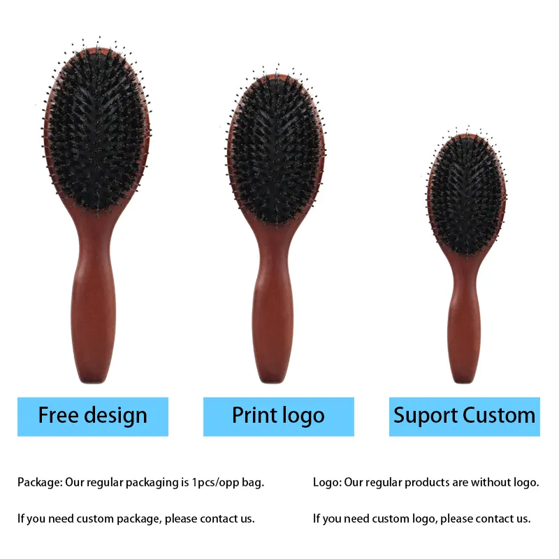 Wooden Round Boar Bristle Brush Factory Direct Supply 2000pcs 5