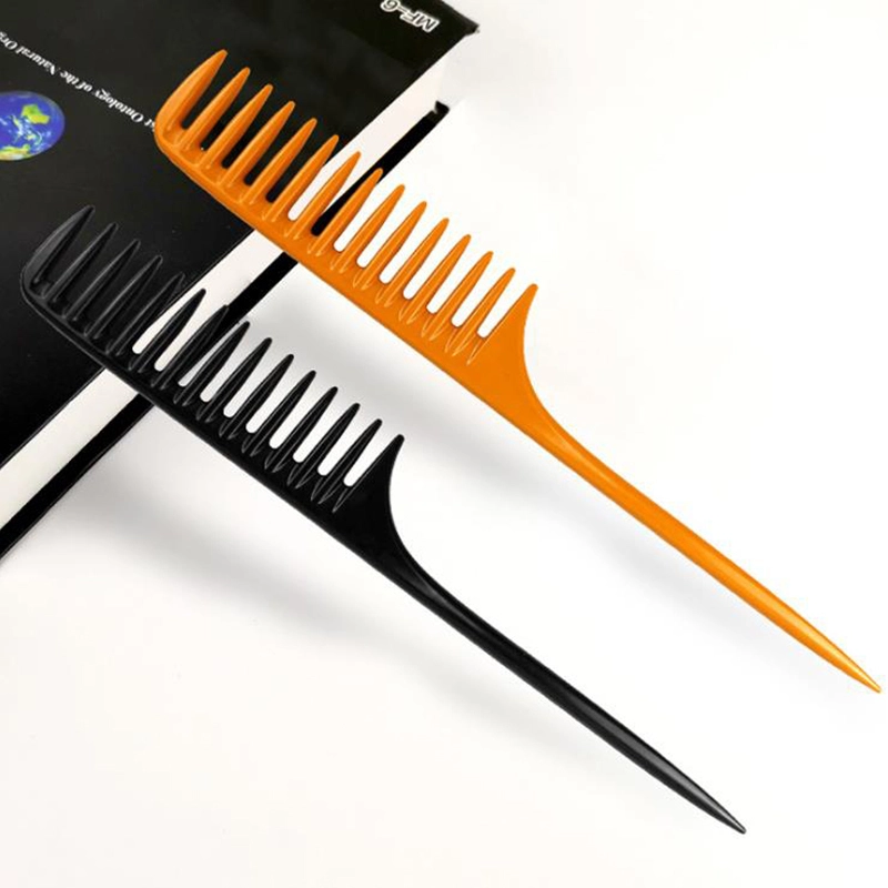High Quality Black Professional Barber Set Styler Curl Man Oil Hairdressing Heat Resistant Rat Tail Wide Tooth Comb 1