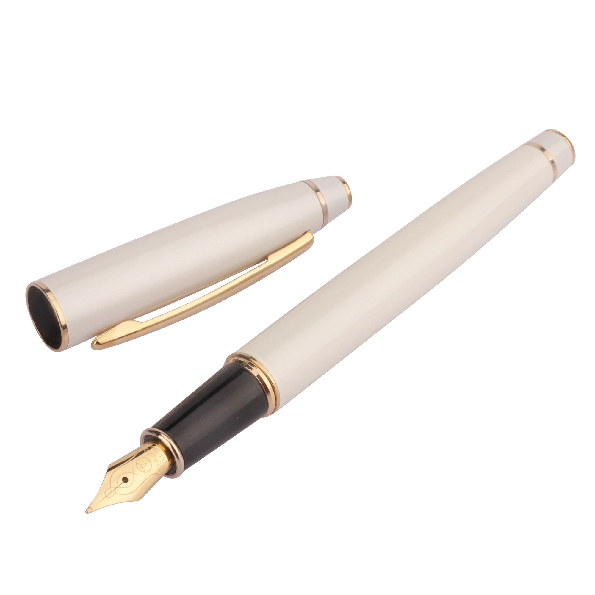 Szumao Pearl White Lacquering Custom Logo High Quality Fountain Pen 1