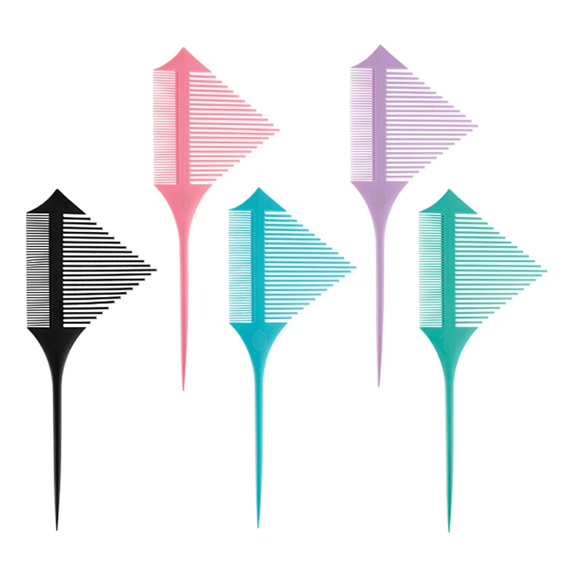 New Design Hair Salon Dyeing Pointed Comb Insert dual Hair Parting Plastic Rat tail Hair Comb 1