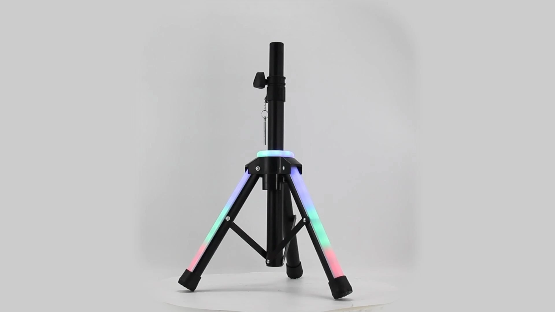 Tripé de suporte de alto-falante ajustável com luz LED colorida para eventos de festa 1