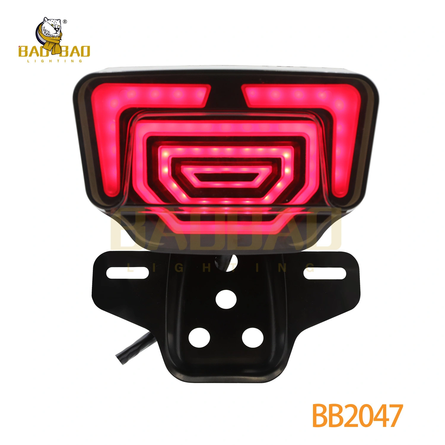 BAOBAO  Plastic Red Flashing Motorcycle LED Lights Available Tailight Spare Parts BB2047 1