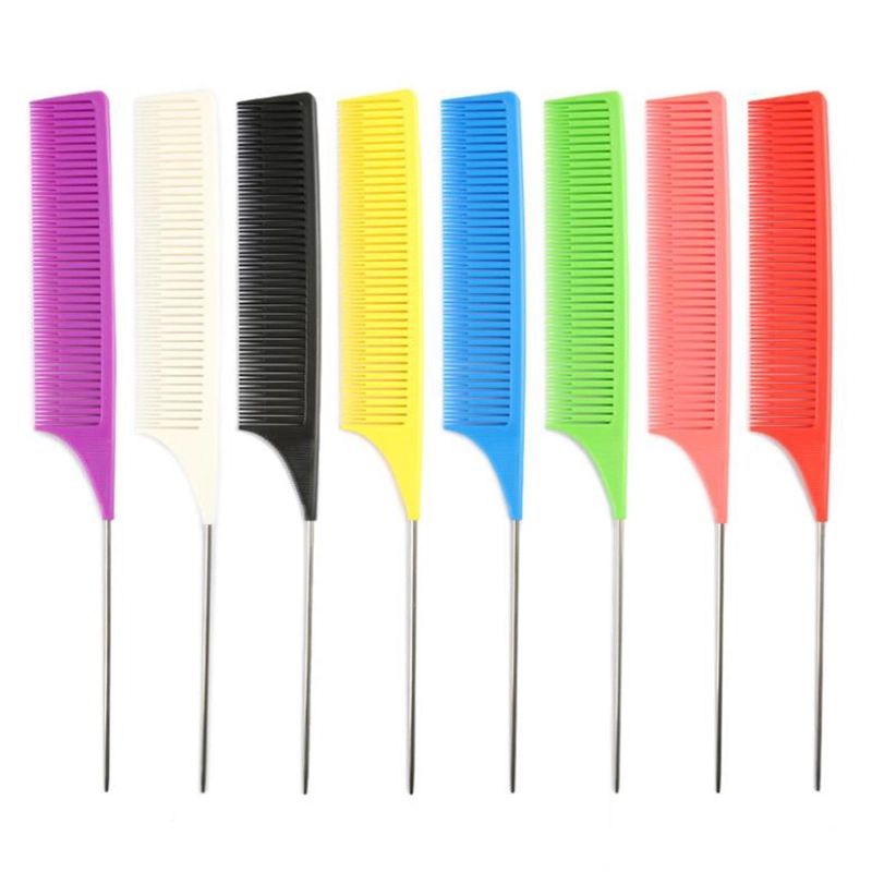 Peine para tinte y reflejos para el cabello, peine para punta y cola, tinte para el cabello, peine de plástico y tablero para reflejos, herramienta de peluquería 1