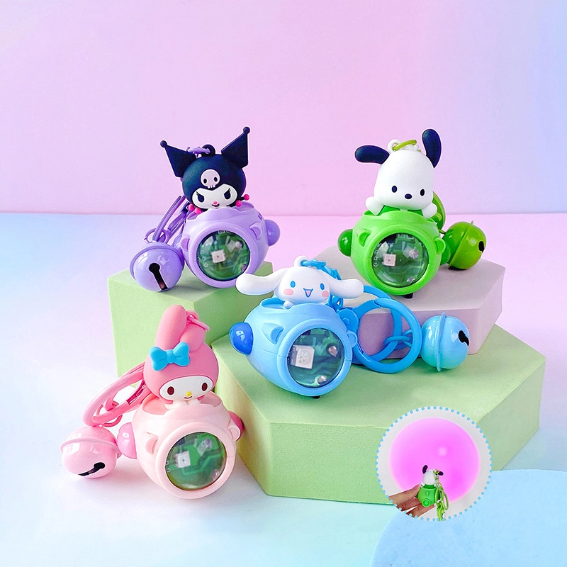 Wholesale Sanrio Series Keychain Sanrio Sunset Lamp Spaceship Pendant Projection Accessories 1