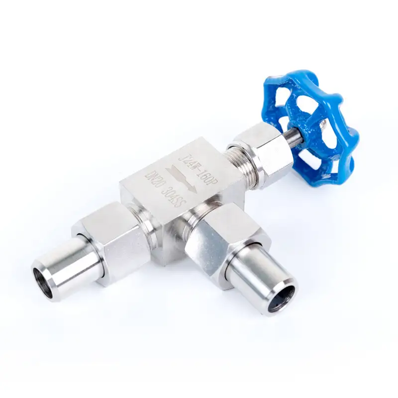 Type d'angle HY 3000 PSI, soudage bout à bout, vanne à pointeau à 90 degrés 1