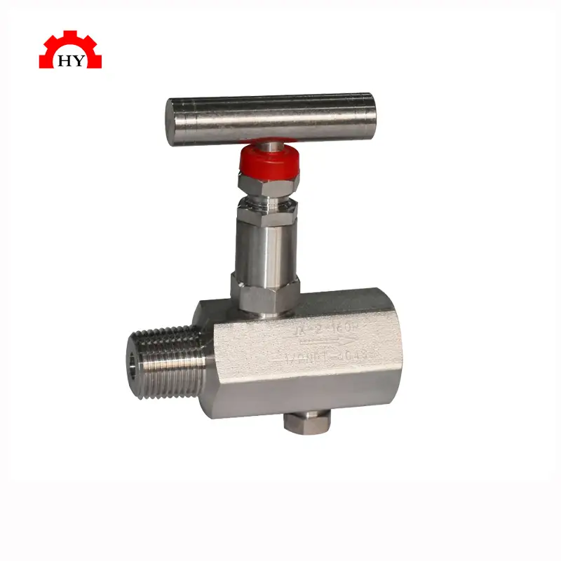 HY 3000 PSI 6000 PSI Hexagon Body Male Female Thread Needle Valve with Vent 1