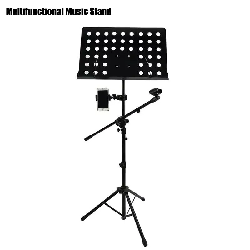 Suporte para partituras, suporte para partituras ajustável com bolsa de transporte, suporte para livros de música profissional Suporte para clipe de partituras para guitarra, ukulele e violinistas 1