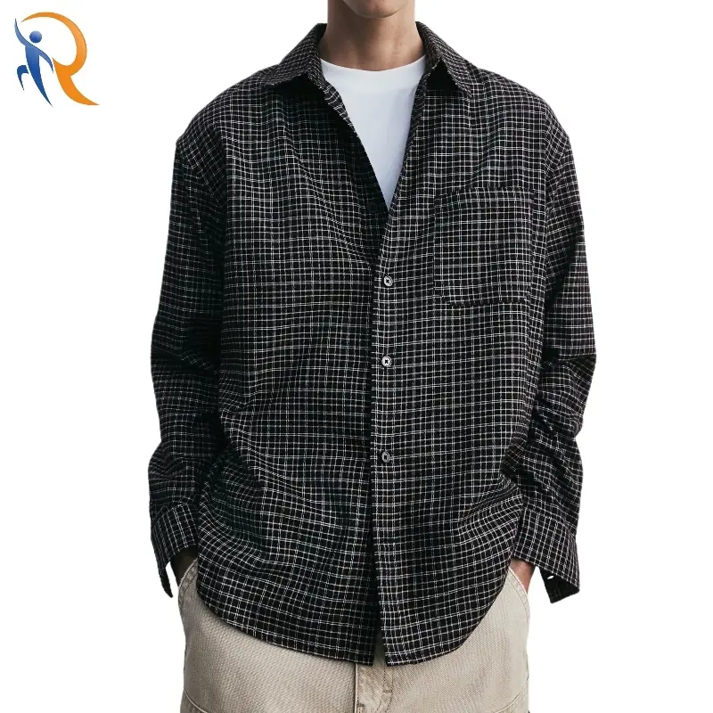 Loose Fit Plaid Casual Shirt 1