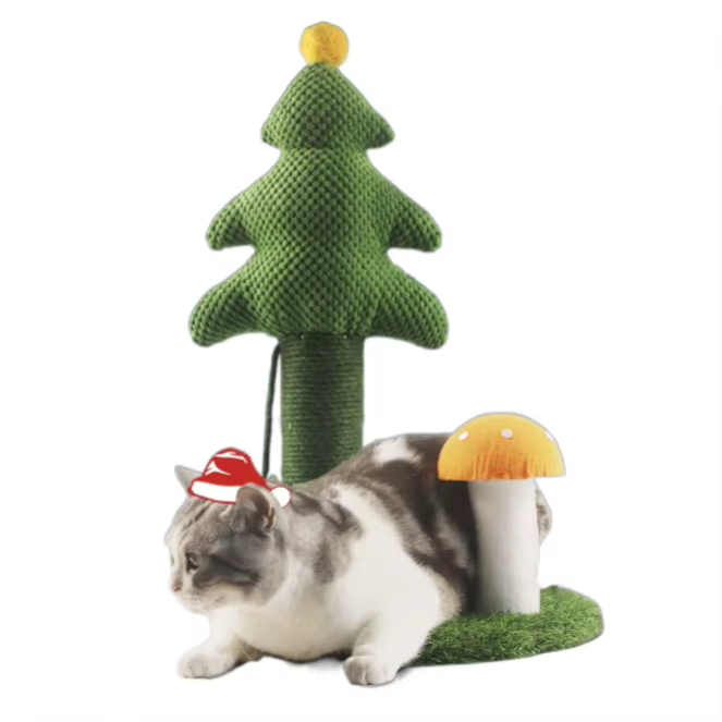 Wholesale Pet Toys Christmas Cat Tree Tower House Sisal Scratching Board Cat Climbing Tree 1