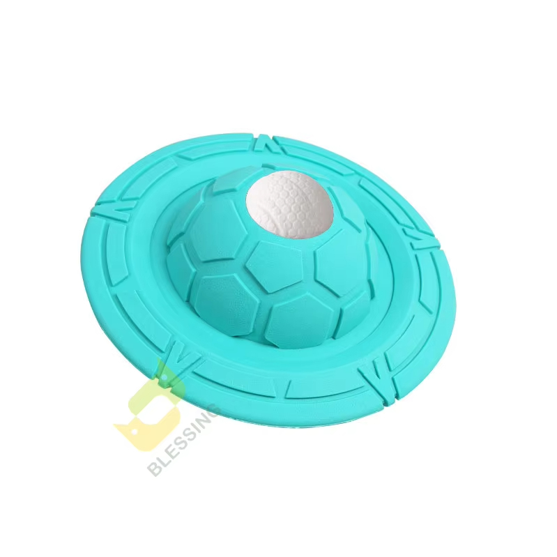 New Arrival Dog Accessories Dog Pet Squeak Toys Rubber Flying Saucer Toys Bite-Resistant Molar Dog Toys For Aggressive Chewers 1