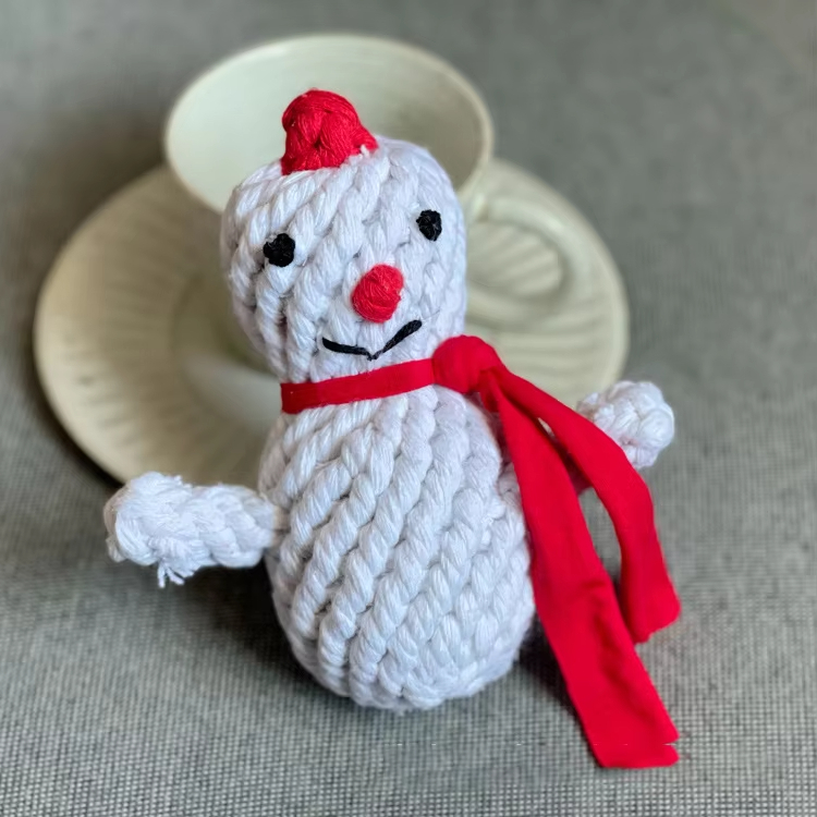 New Christmas Dog Gift Toys Pet Cotton Rope Toys Christmas Snowflakes Christmas Stockings Teething Sticks 1