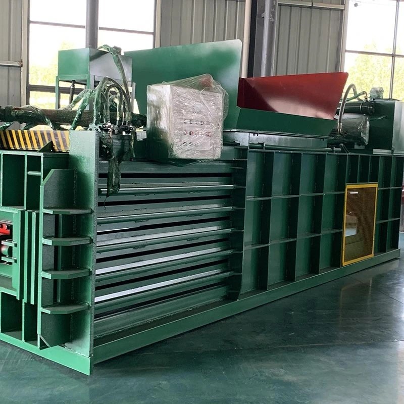 Máquina empacadora hidráulica horizontal de cartón de desecho 1