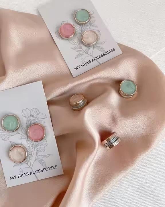 Aimant Hijab musulman, belle broche magnétique Premium, épingles à écharpe Hijab 1