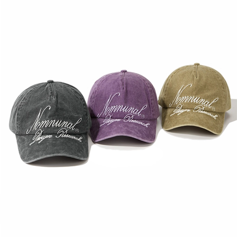 Хлопковая шляпа Dad Hat с вышивкой Elemental Баклажан Бейсбольная кепка с изогнутым козырьком 1