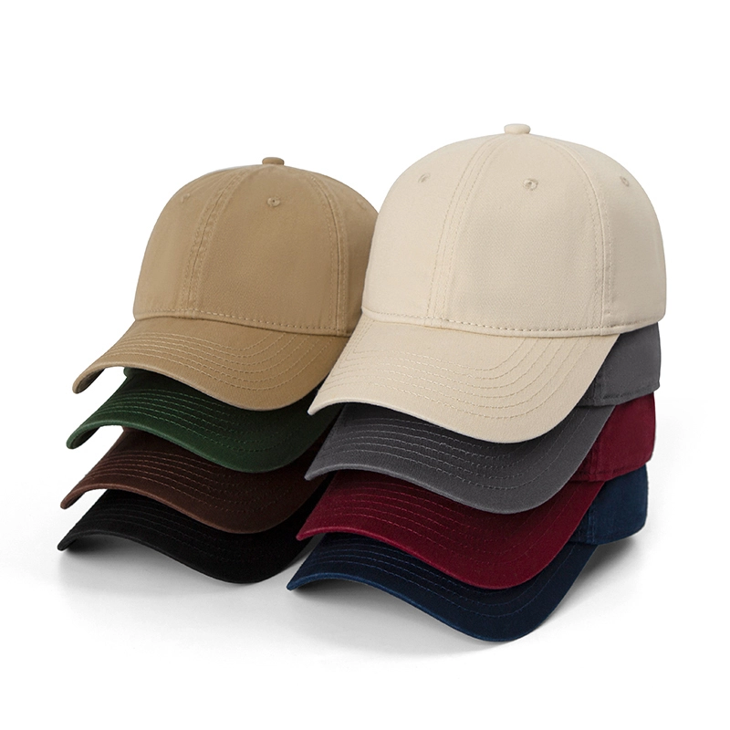 solid color six panel Baseball cap Plain Cotton unstructured Dad Cap 1