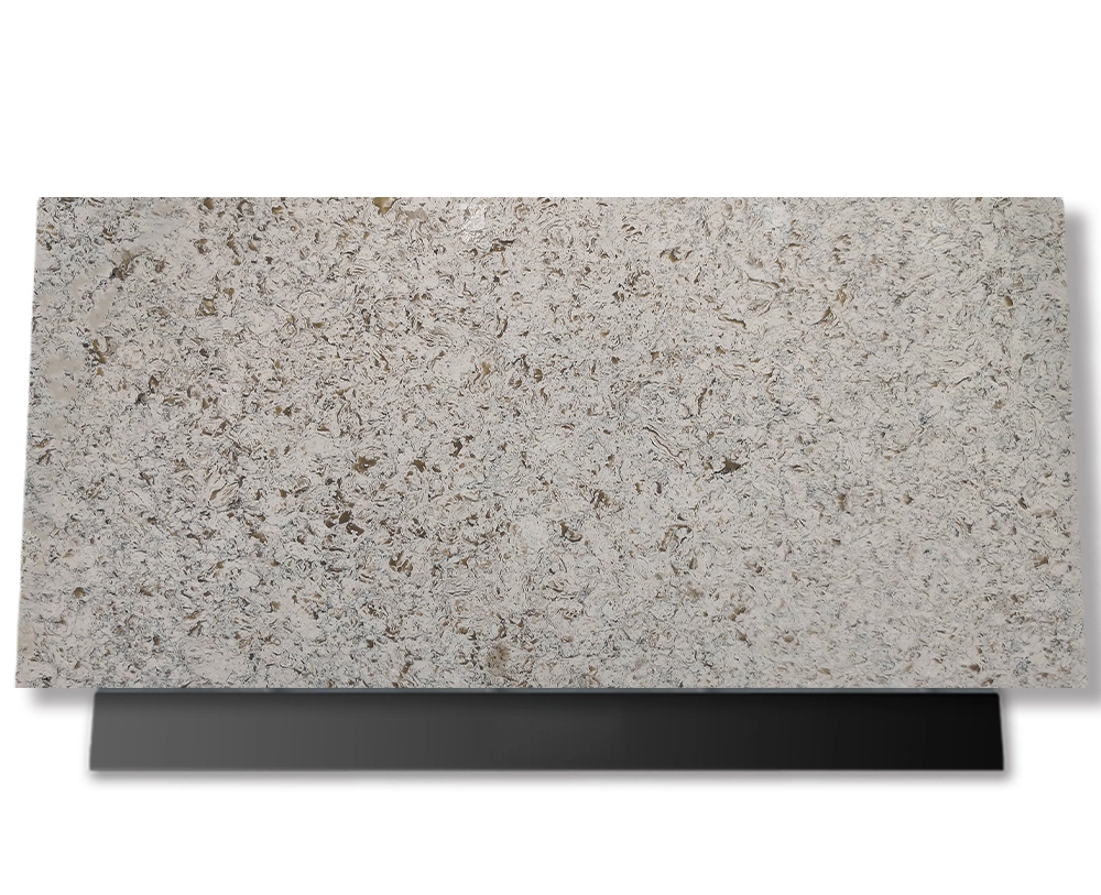 Bancada de pedra de quartzo AllandCabinet Beige River para ilha de armário de cozinha e bancada de toucador de banheiro 1