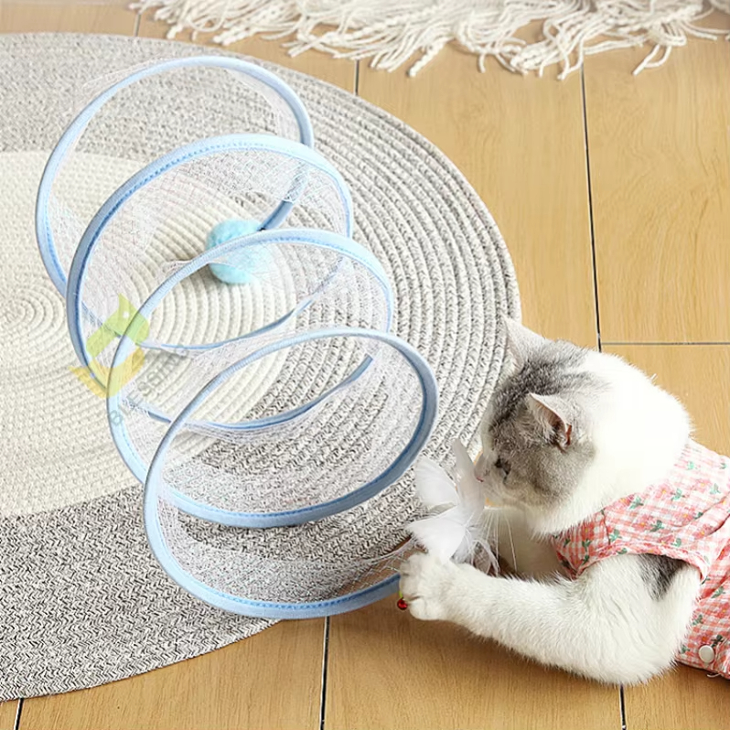 HOT SALE Pet Toys S-Type Tunnel Toy Cat Foldable Access Interactive Cat Toys Pet Supplies 1