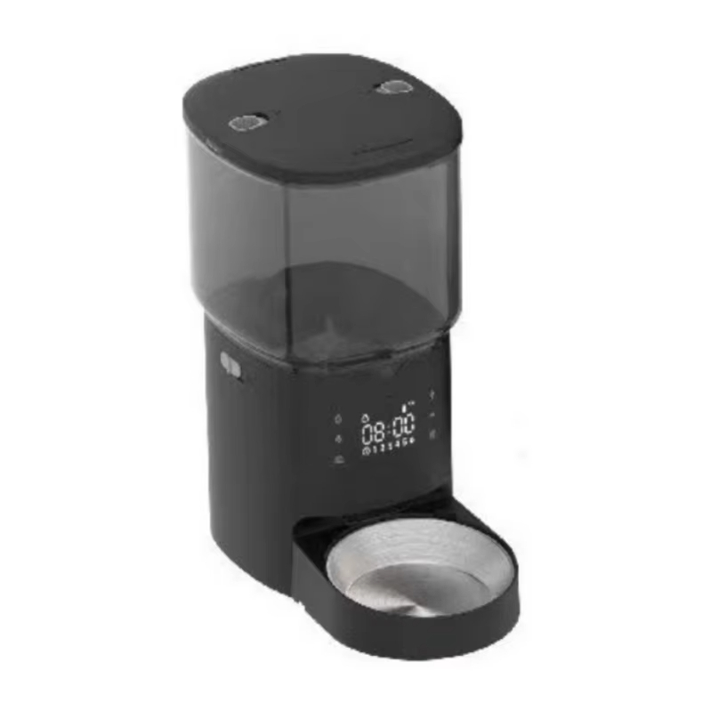 Negro-Venta al por mayor 3l Control Wi-Fi Alimentador automático para mascotas Ración temporizada Tazones para mascotas para perros y gatos & Alimentadores con un solo tazón 1