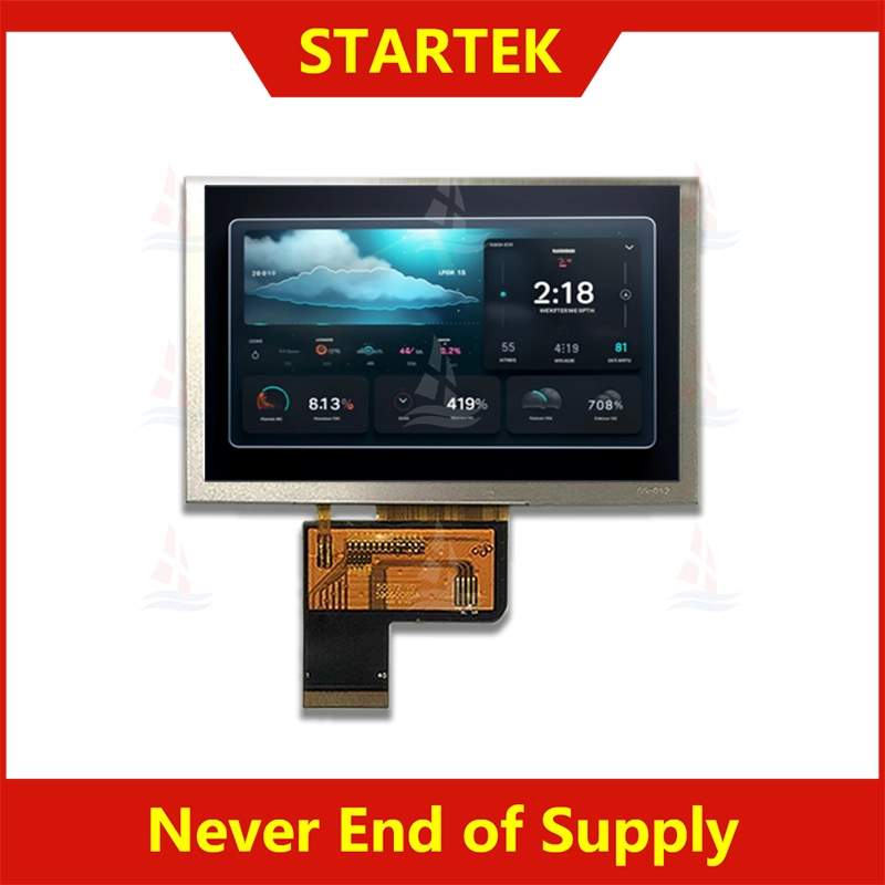 5,0 pulgadas 800x480 ST7262 interfaz LVDS IPS temperatura de funcionamiento Industrial amplia y alto brillo TFT LCD KD050WVFLA072-05 1