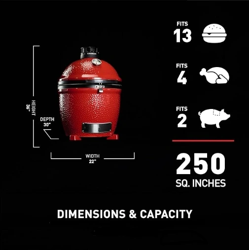 MCD 13-Zoll-Kamado-Keramikgrill Ihr Premium-Kochpartner im Freien für perfektes Grillen 1