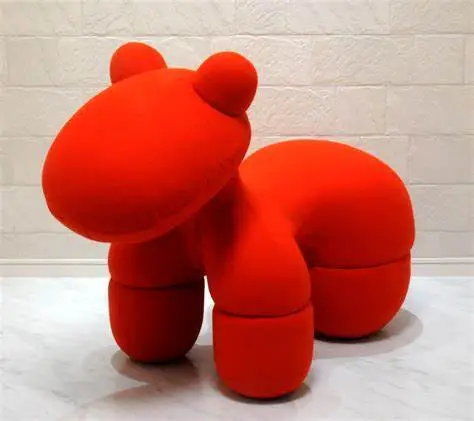 Nordic Creative Small Horse Shape Home Furniture Pony Stool Living Room Children's Cute Fabric Luxury Modern Small Chair 1