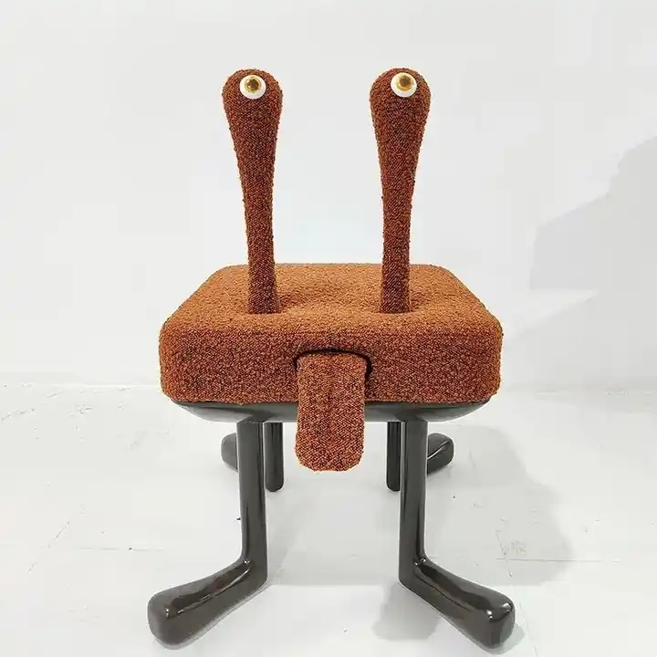 Modern Simple Home Children's Chair Cartoon Snail Creative Cute Alien Animal Stool Fabric Bedroom Dressing Casual Use Living 1