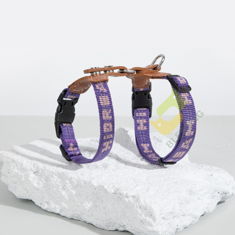 Paars-hot selling BLESSING-serie reflecterend kattentuig, duurzaam en verstelbaar voor veilige wandelingen 1