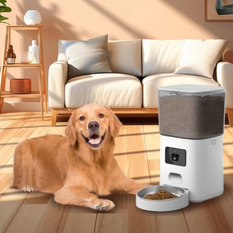 BLESSING APP 6L temporizador automático gato perro alimentador de mascotas dispensador de alimentos Wifi Control remoto de la cámara alimentador de Perro inteligente cuencos para mascotas 1