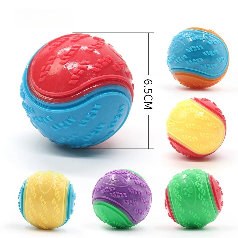Dog Powerful Chew Toys Clean Teeth Balls Sound Interactive Fun Dog ball With TPR Rubber -Xinchen 1