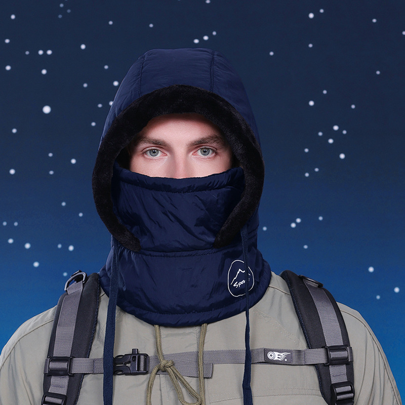 Face Mask Neck Integrated Plush Windproof Outdoor Hat 10