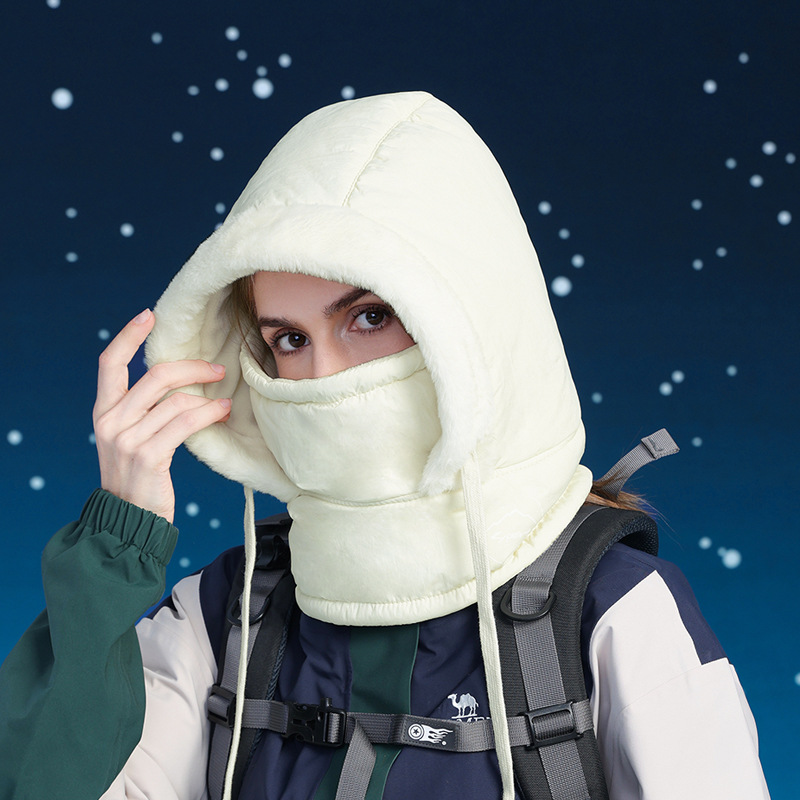 Face Mask Neck Integrated Plush Windproof Outdoor Hat 5