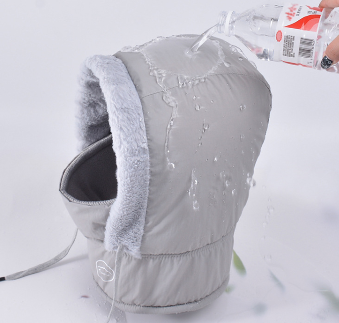 Face Mask Neck Integrated Plush Windproof Outdoor Hat 14