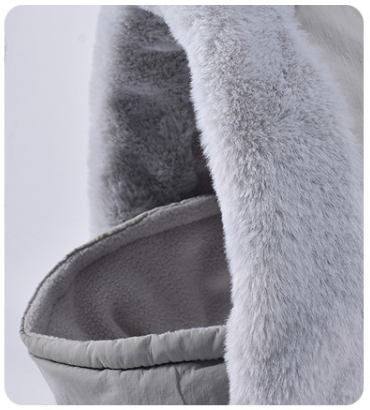 Face Mask Neck Integrated Plush Windproof Outdoor Hat 12