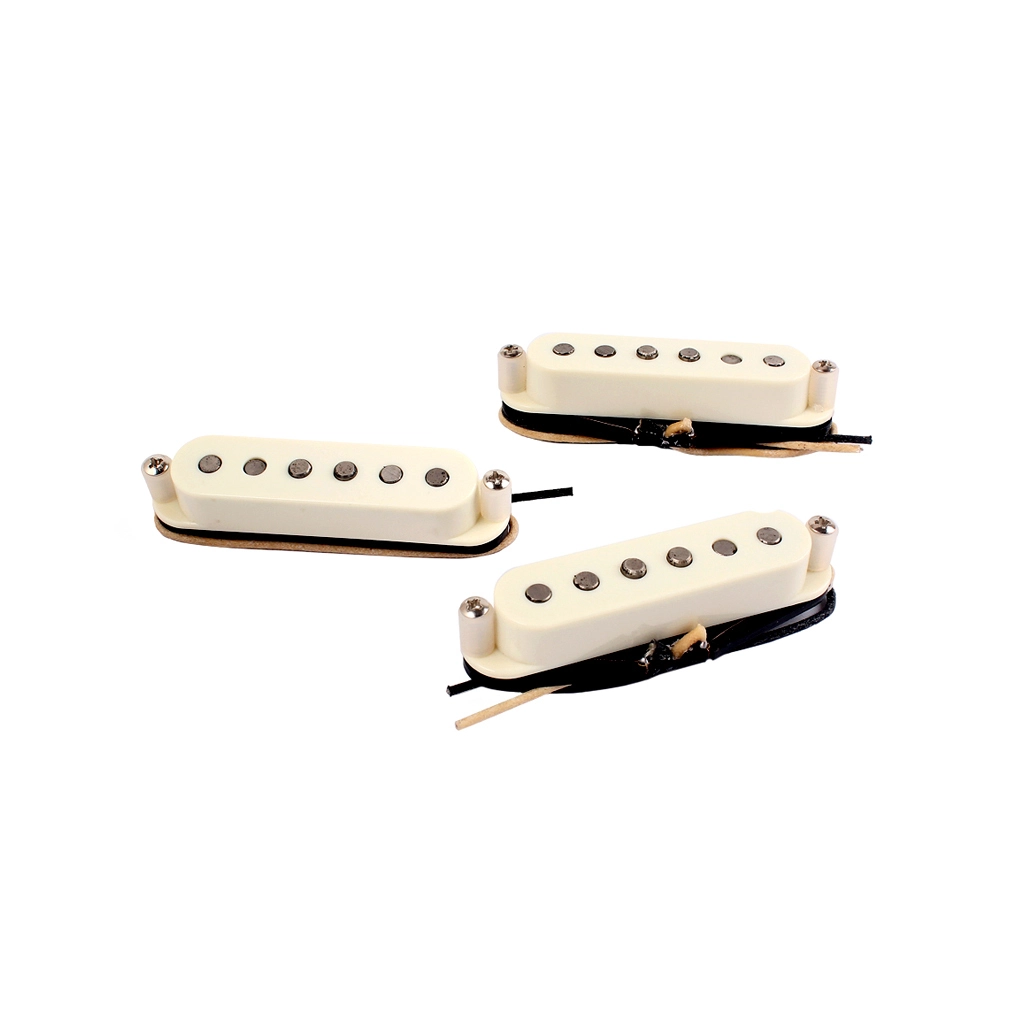 Wholesale Custom Vintage AlNiCo V Pickup set with Milky White Silicone Pillars on Both Sides for Fender Stratocaster Strat / Squier 1