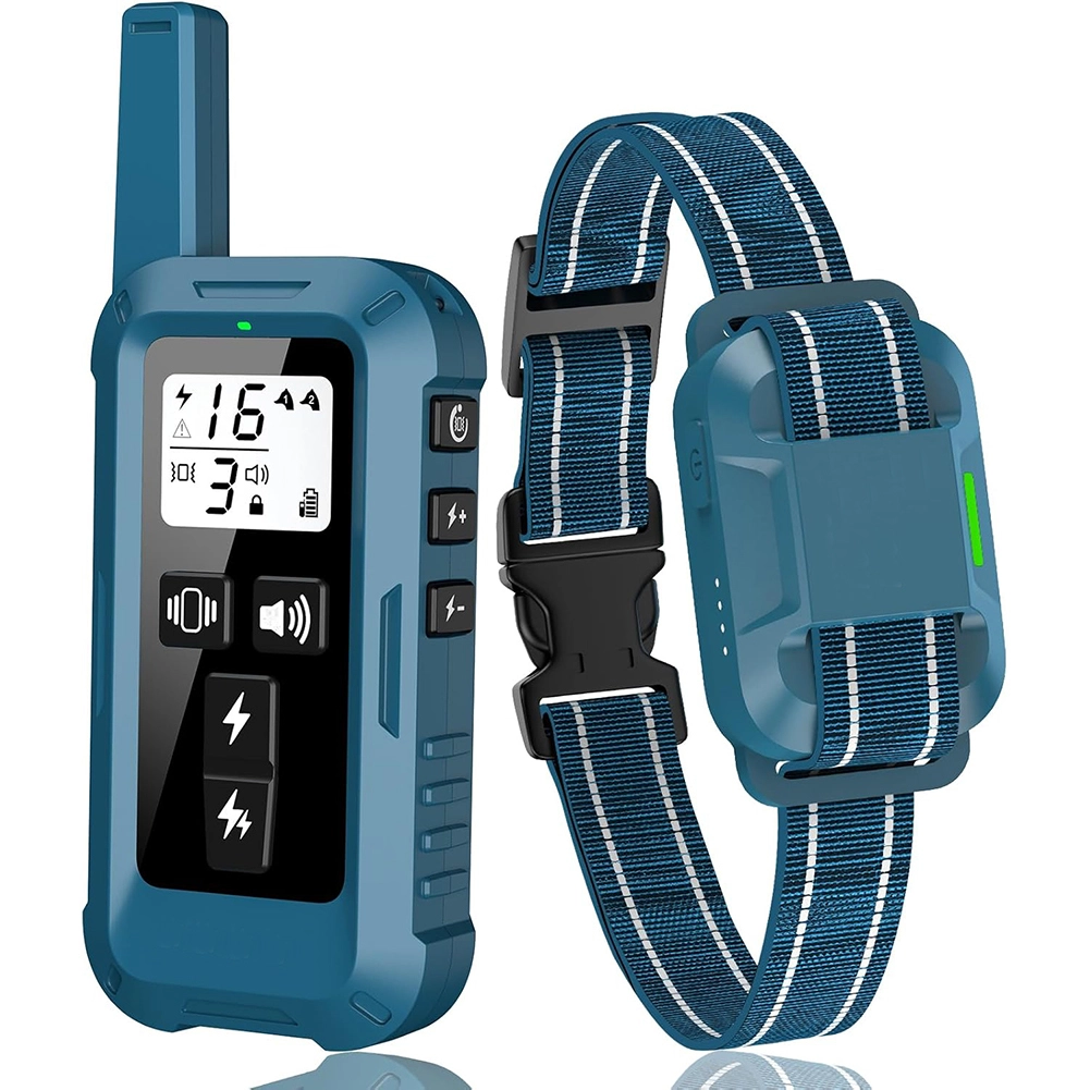 Colliers pour animaux de compagnie, télécommande multifonction, choc, Rechargeable, étanche, sûr, entraîneur de chien, collier électrique 1