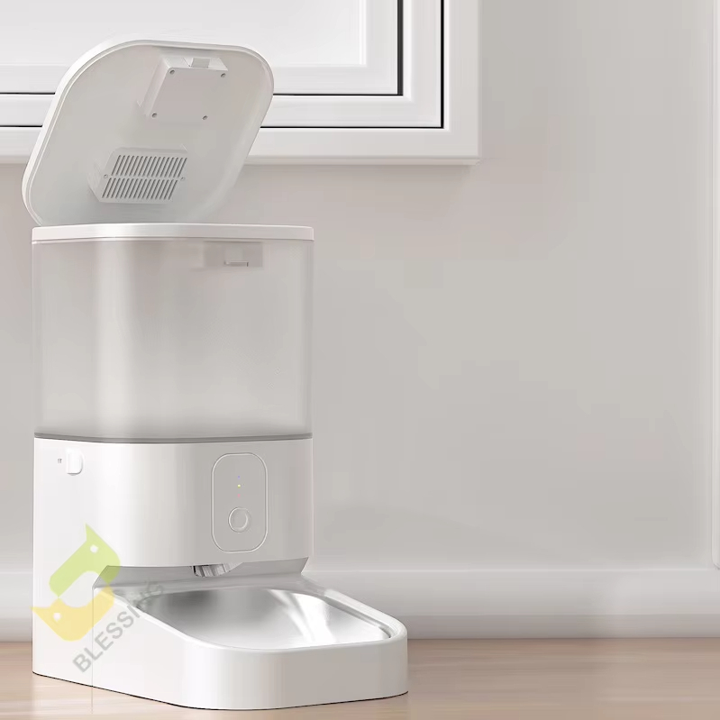 Alimentador automático para mascotas, máquina alimentadora inteligente cuantitativa con sincronización para gatos, cuenco de comida para perros de gran capacidad de 5l, venta al por mayor 1