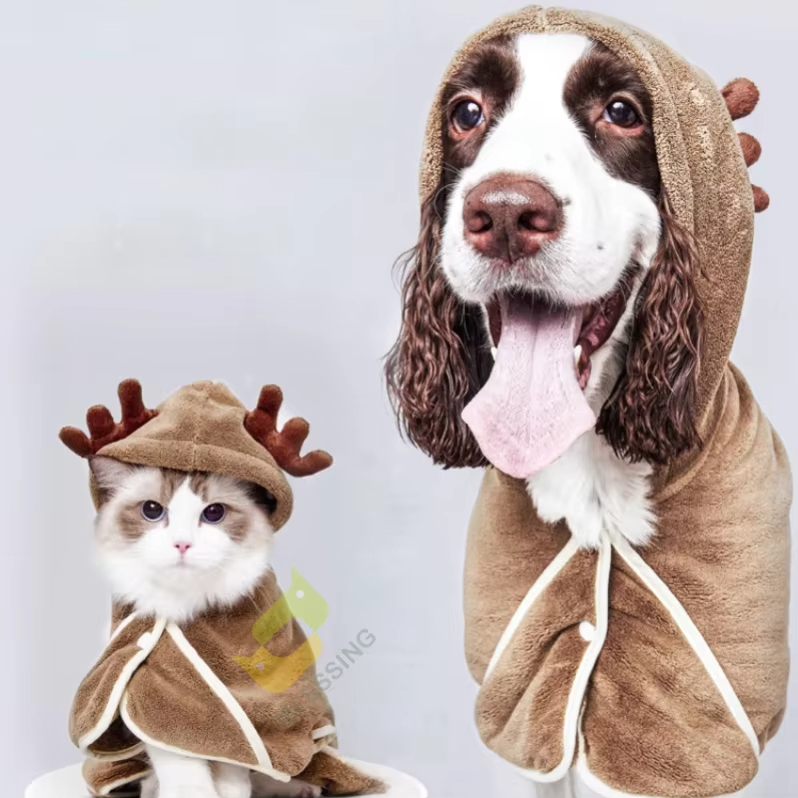 Groothandel honden katten badjas huisdier handdoek absorberende superabsorberende sneldrogende huisdier badhanddoek 1
