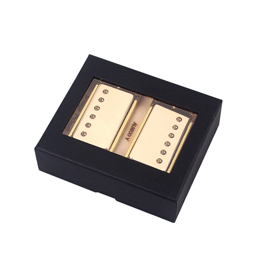Wholesale custom high-end guitar double coil pickups with gold plated texture frame for LP electric guitar 1
