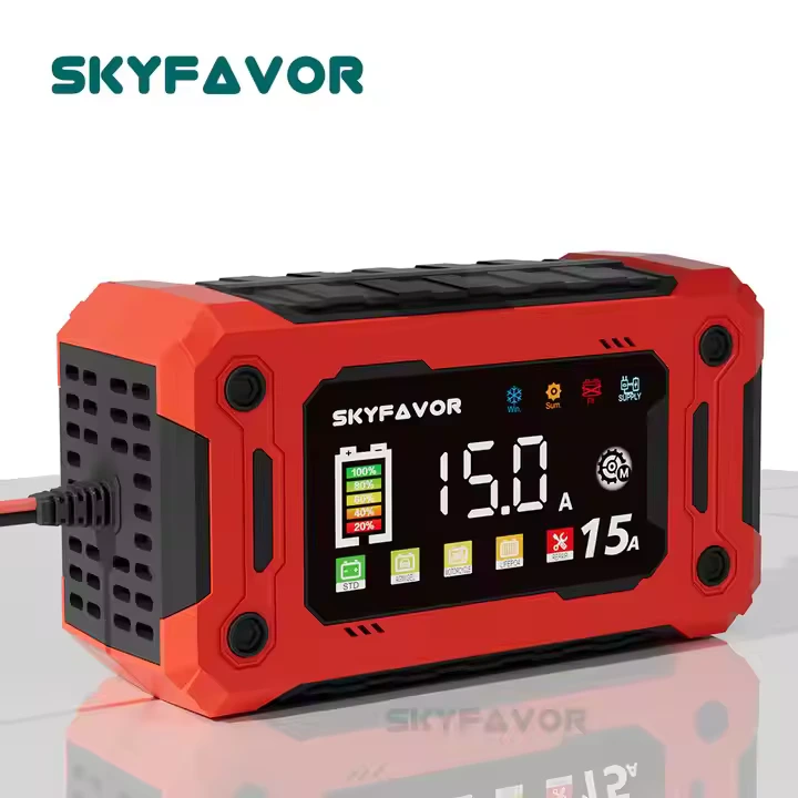 新製品 12V バッテリー充電器 12V 15A 電源機能自動ユニバーサル agm ゲル鉛酸 lifepo4 バッテリー充電器 1