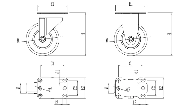 New Custom Caster Wheels Price List 3