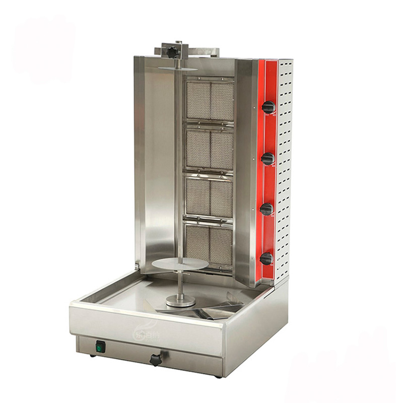 Máquina de Shawarma a gas, parrilla vertical con 4 quemadores (KB-4) 1