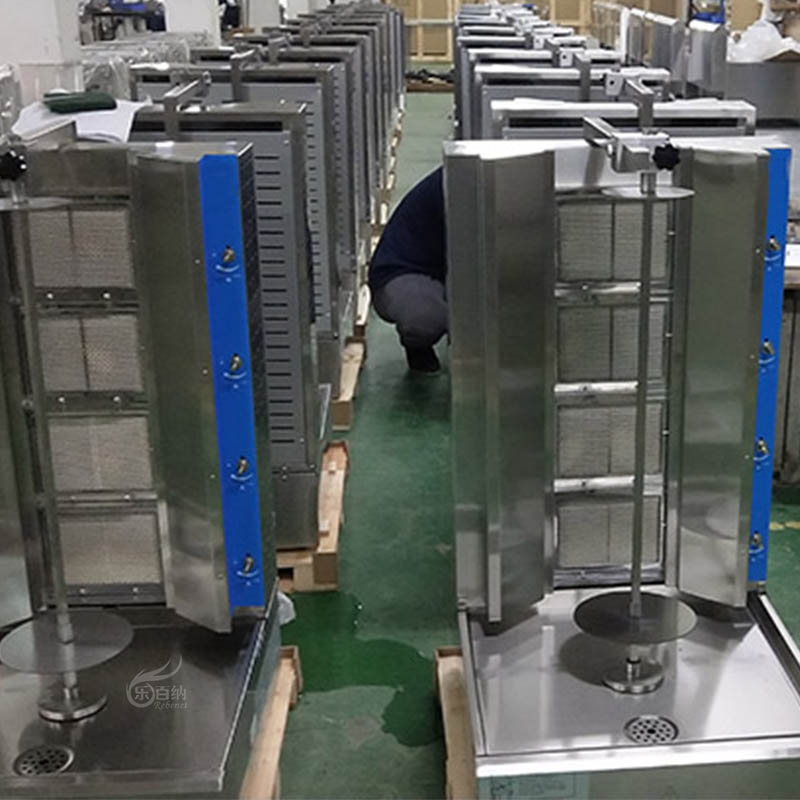 Máquina de Shawarma a gas, parrilla vertical con 4 quemadores (KB-4) 4